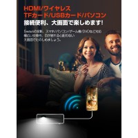 多機能プロジェクター（m8-A）、高解像度で鑑賞できる　テレワーク　送料無料